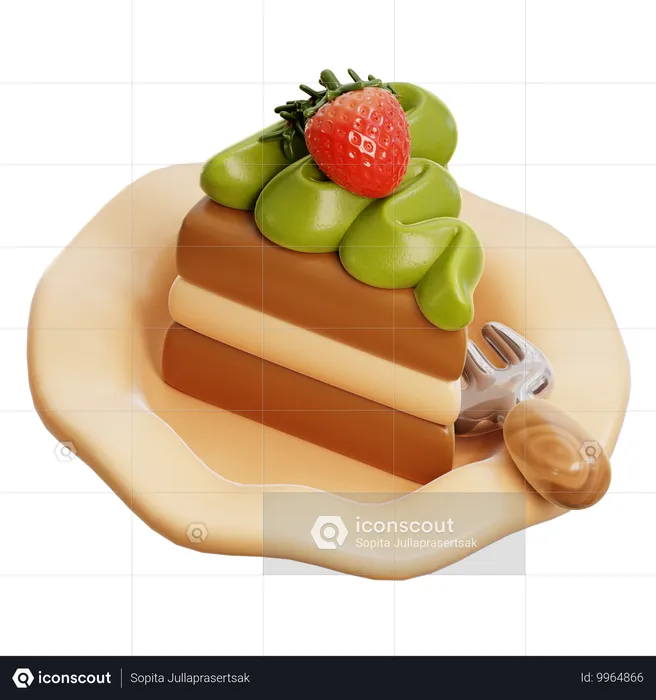 Cake Piece  3D Icon