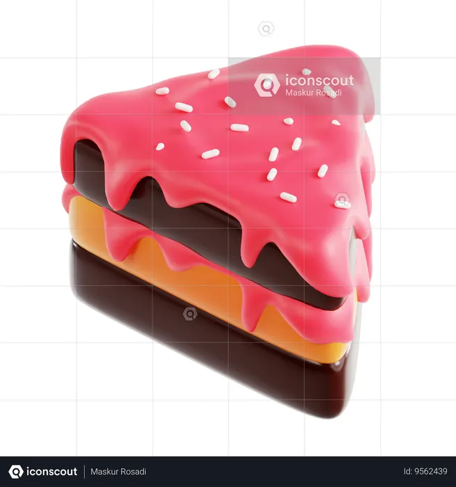 Cake Slice  3D Icon