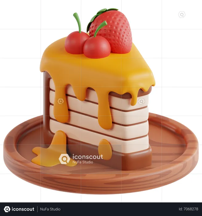 Cake Slice  3D Icon