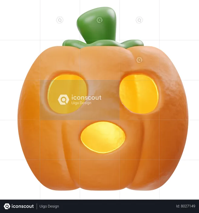 Calabaza confundida  3D Icon