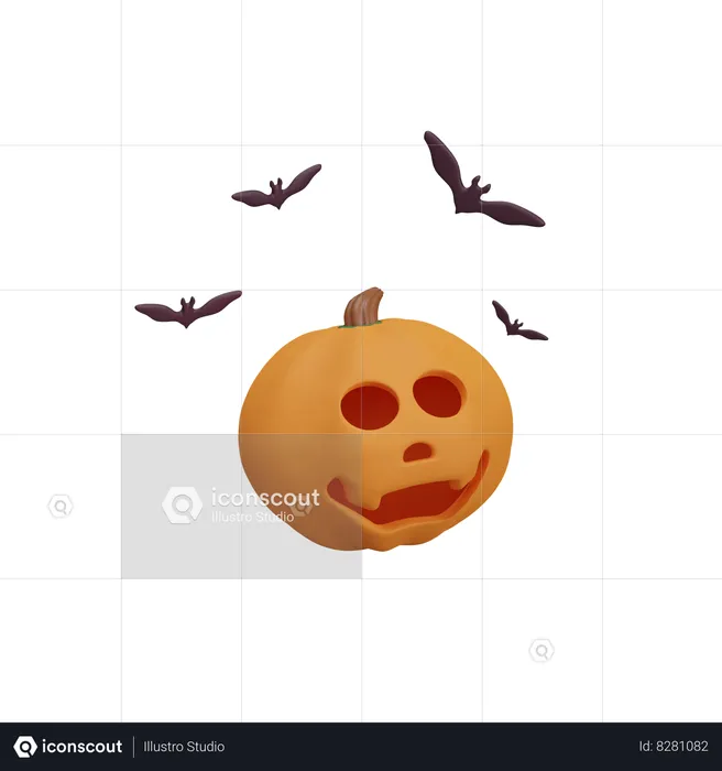 Calabaza de halloween  3D Icon