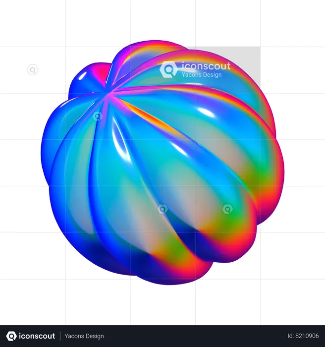 Forma abstracta de calabaza  3D Icon