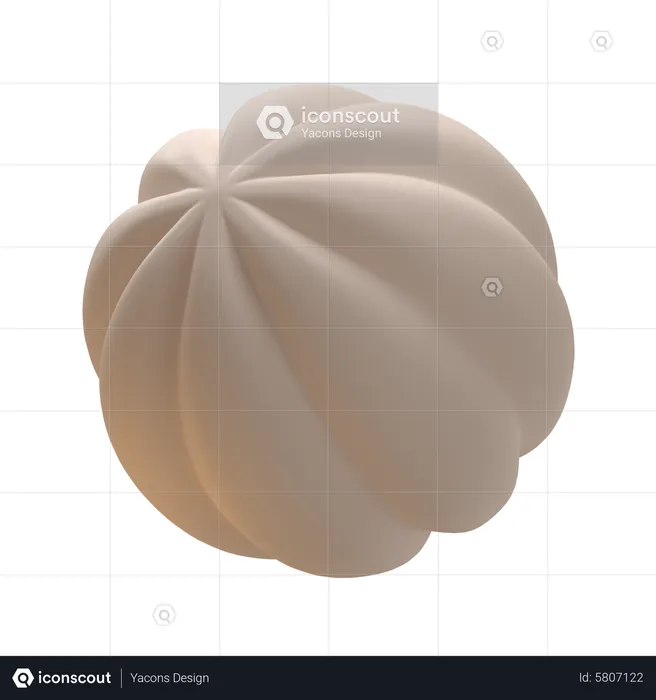 Forma abstracta de calabaza  3D Icon