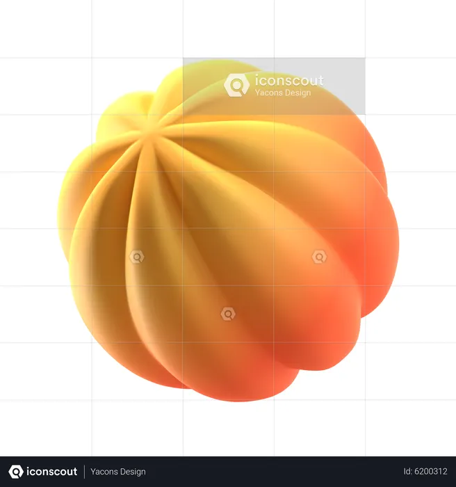 Forma abstracta de calabaza  3D Icon