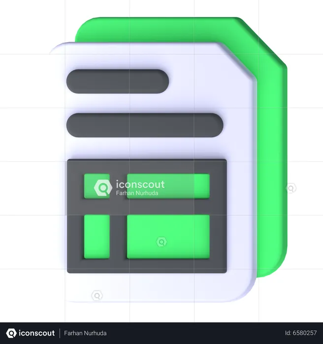 Calc-Datei  3D Icon