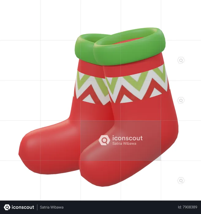 Calcetín de navidad  3D Icon