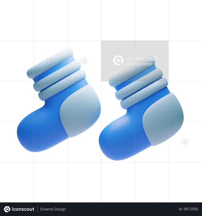 Calcetines de invierno  3D Icon