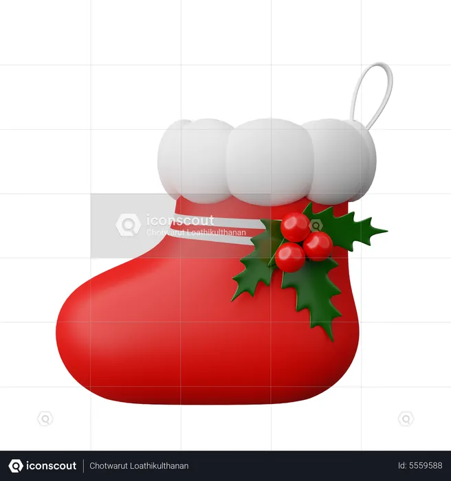 Calcetines de navidad  3D Icon