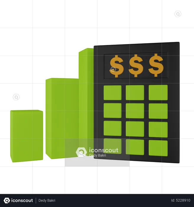 Calcul d'argent  3D Icon