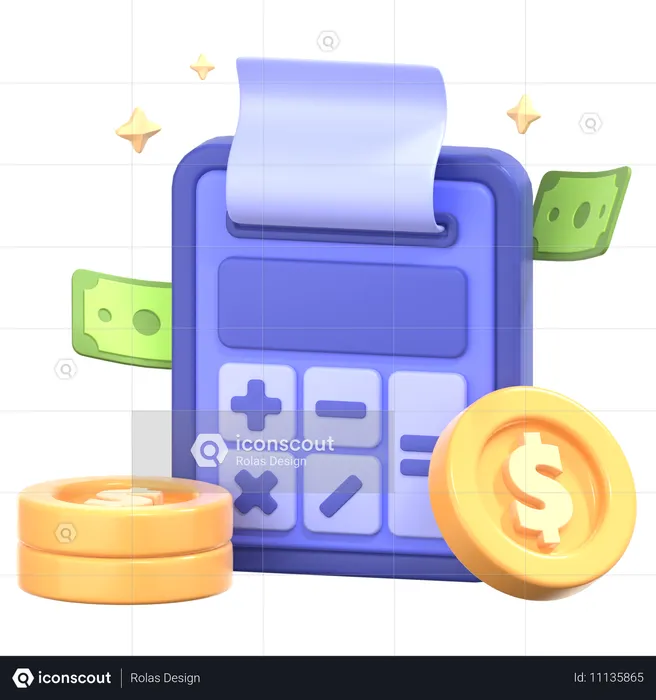 Calcul du paiement  3D Icon