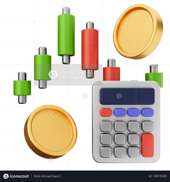 Calcul de trading  3D Icon