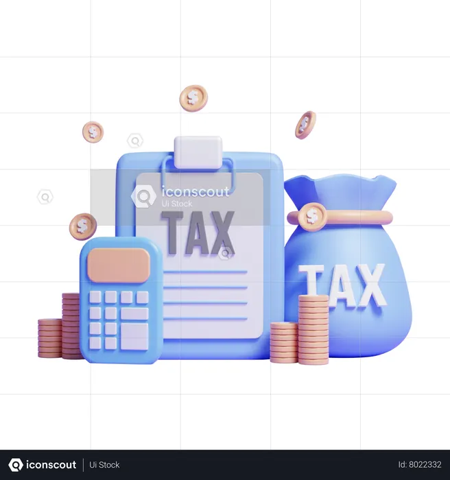 Calcul de la taxe  3D Icon