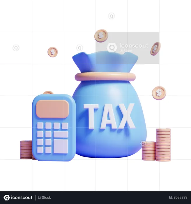 Calcul de la taxe  3D Icon