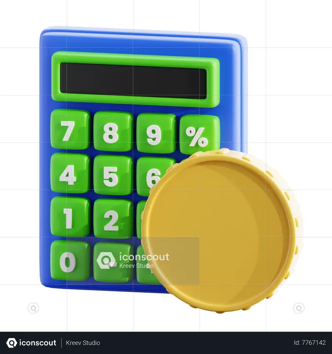 Calcul du paiement  3D Icon