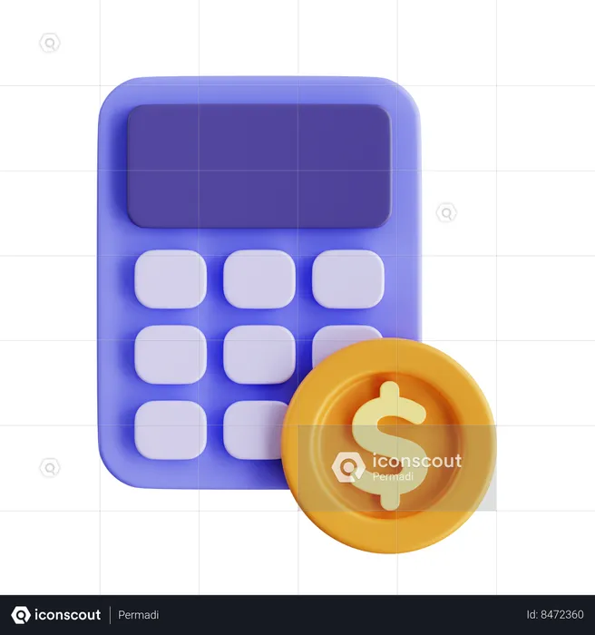 Calculer les finances  3D Icon