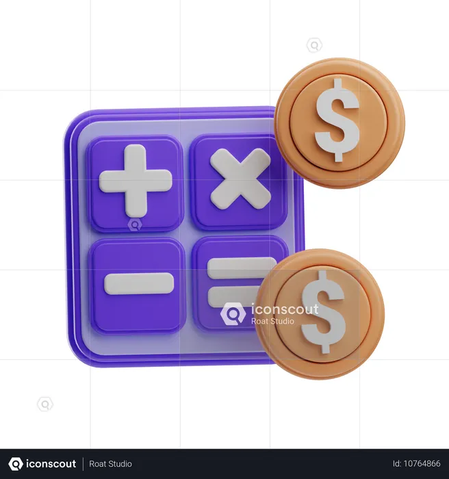 Calcul financier  3D Icon