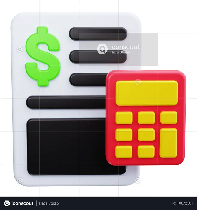 Calcul financier  3D Icon