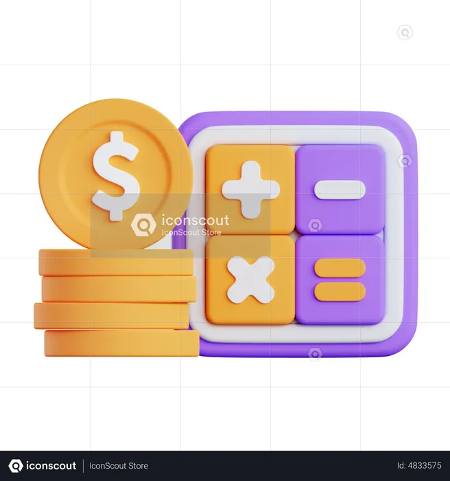 Calcul financier  3D Icon