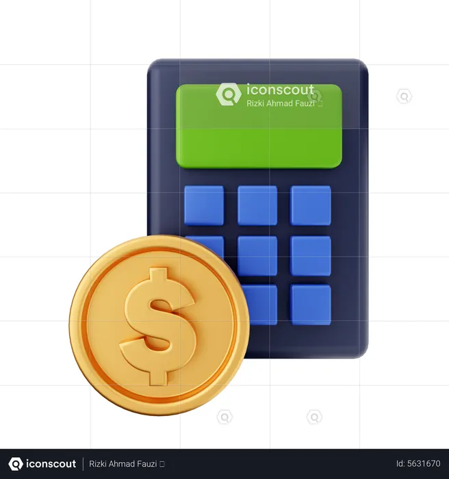 Calcul financier  3D Icon