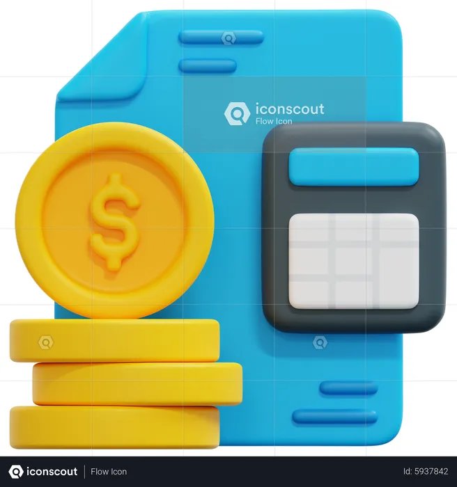 Calcul financier  3D Icon