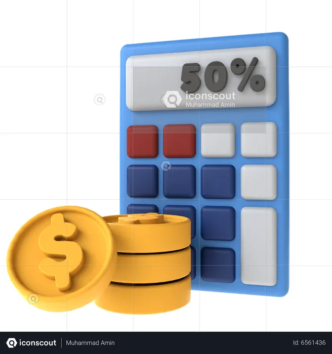 Calcul financier  3D Icon