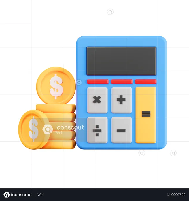 Calcul financier  3D Icon