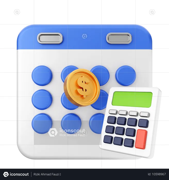 Calculadora calendario  3D Icon