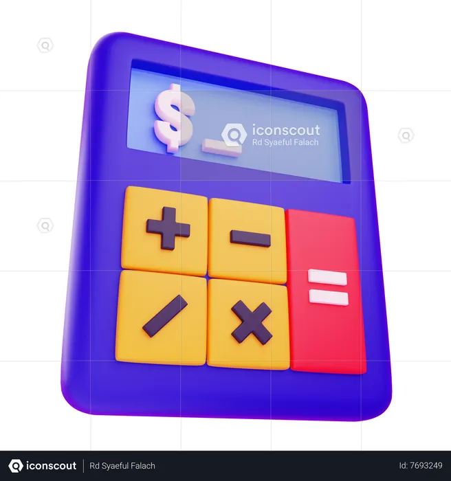 Calculadora de dinheiro  3D Icon