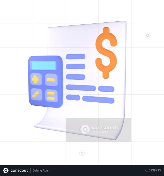 Calculadora de notas  3D Icon