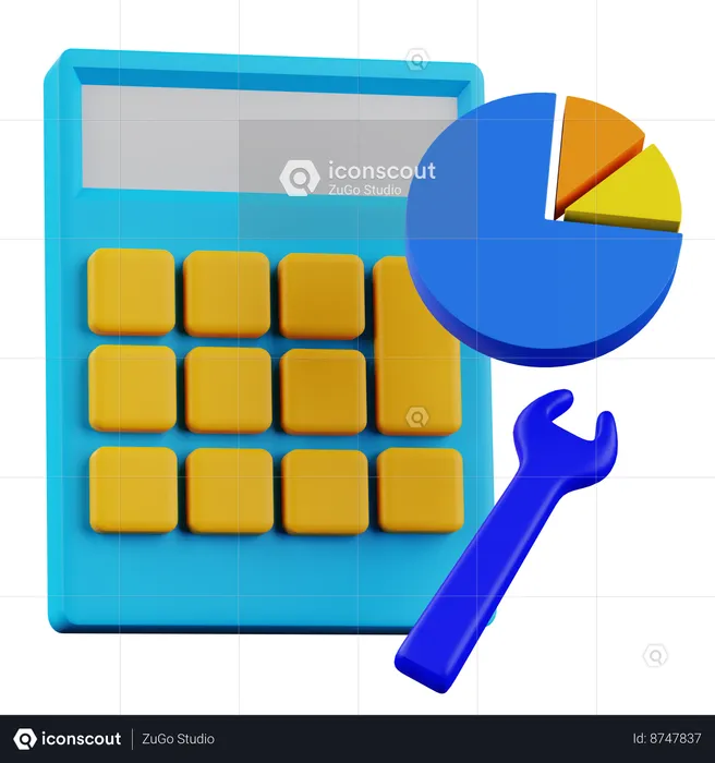 Calculadora de negocios  3D Icon