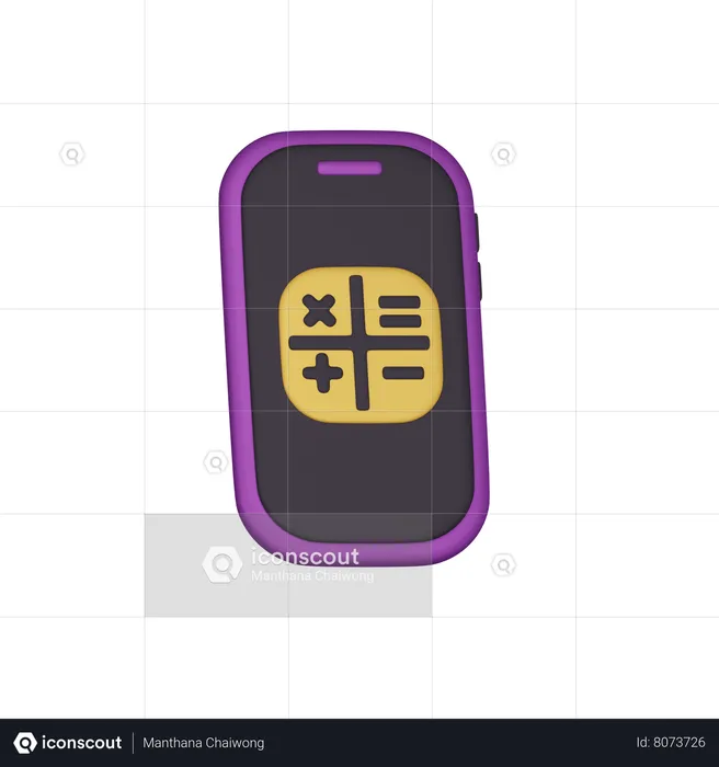 Calculadora inteligente  3D Icon
