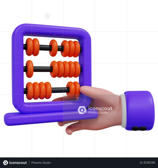 Calculate Abacus  3D Icon