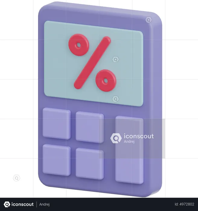 Calculate Discount  3D Icon