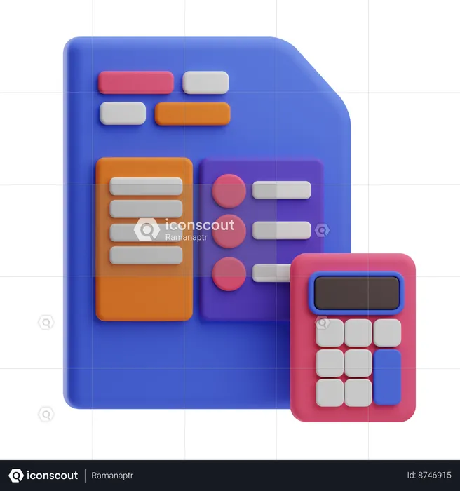 Calculate Expenses  3D Icon