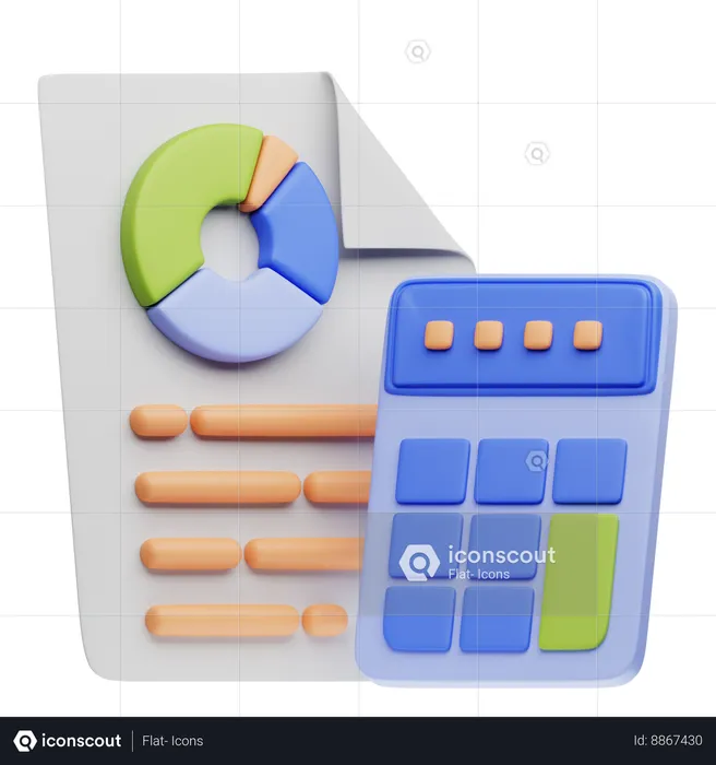 Calculate Finances  3D Icon