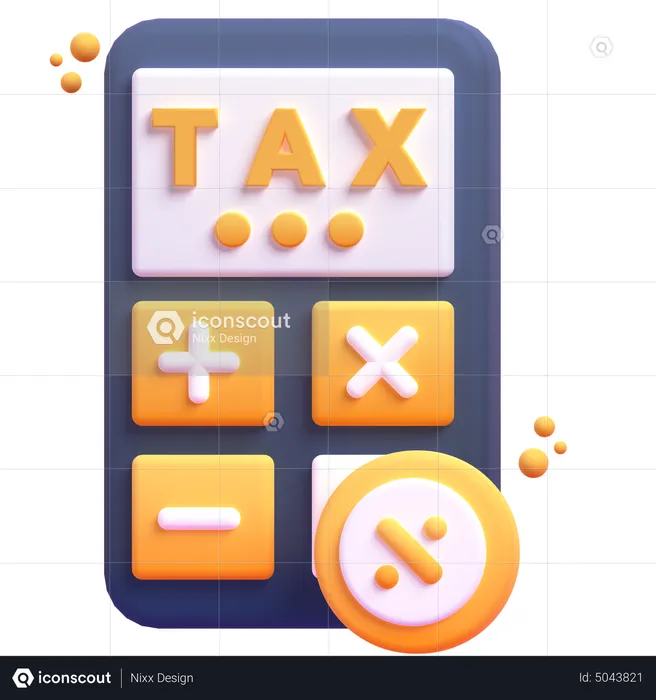 Calculate Tax  3D Icon
