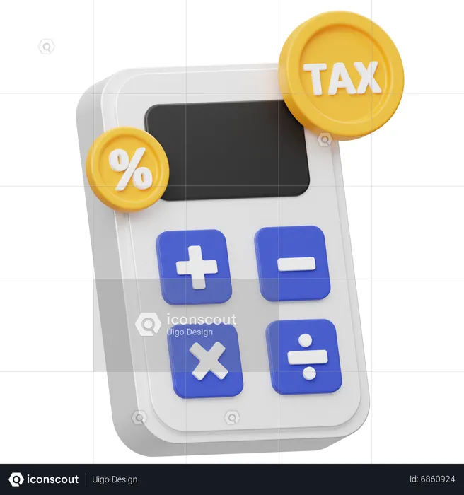 Calculateur d'impôt  3D Icon