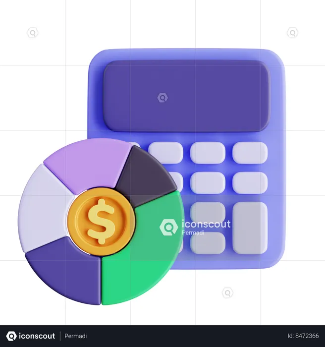 Calculating budget  3D Icon