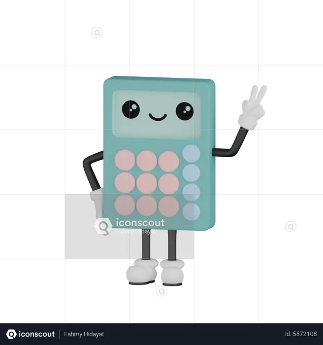 Calculator Victory  3D Illustration