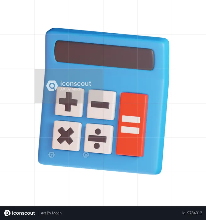 Calculatrice avec boutons  3D Icon