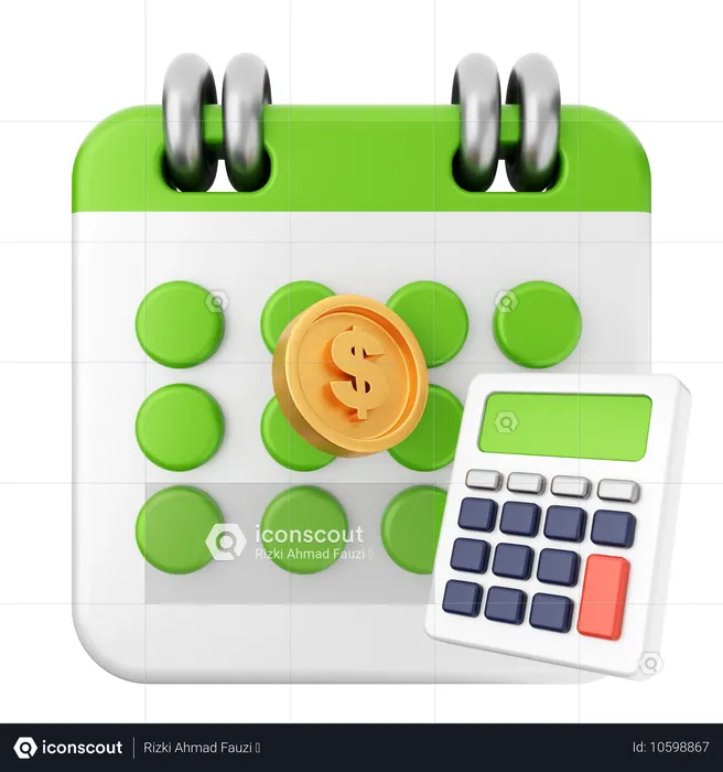 Calculatrice calendrier  3D Icon