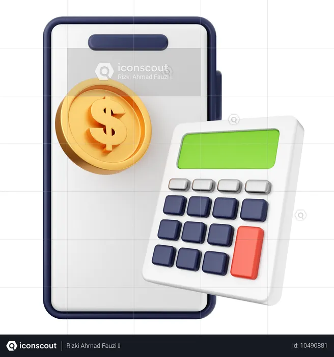 Calculatrice smartphone  3D Icon