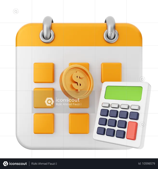 Calculer le calendrier  3D Icon