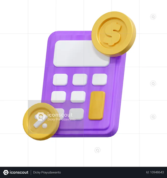 Cálculo de impuestos  3D Icon