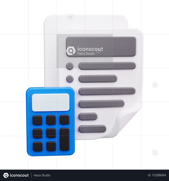 Calculo del presupuesto  3D Icon