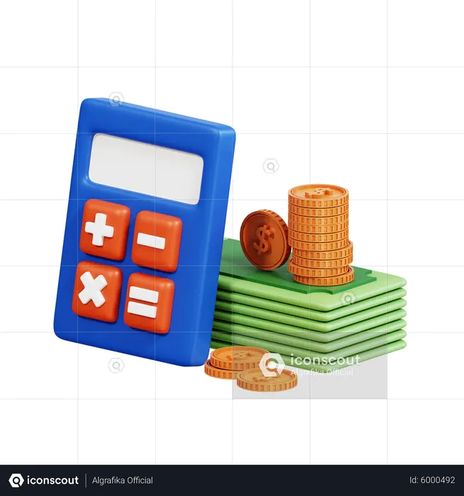Cálculo do orçamento  3D Icon