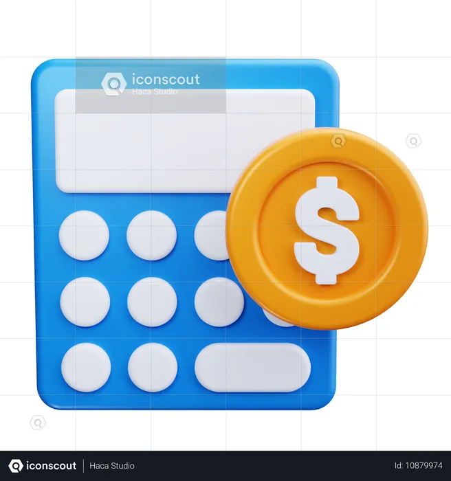 Cálculo financeiro  3D Icon