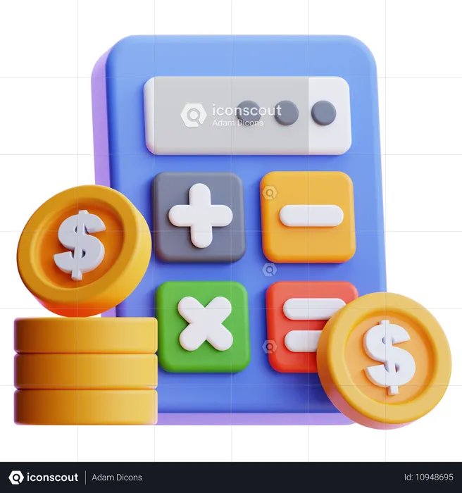 Cálculo financeiro  3D Icon