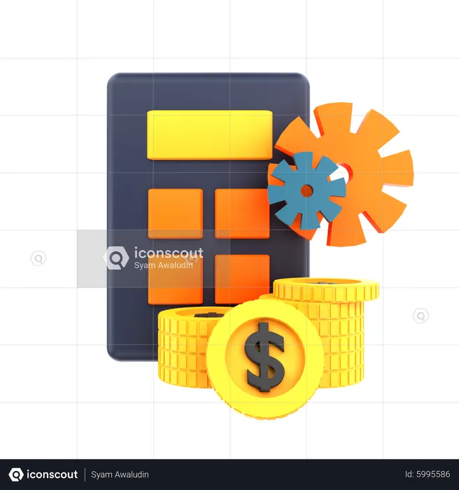 Cálculo financeiro  3D Icon
