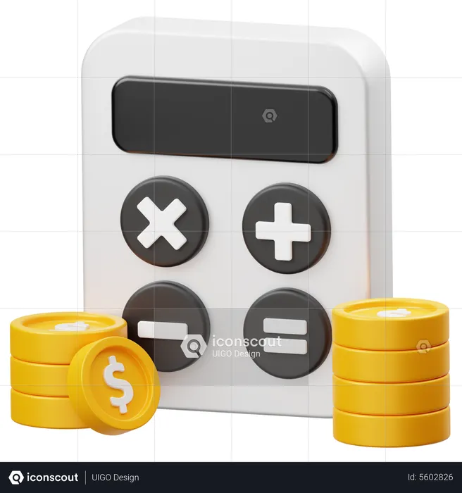 Cálculo financeiro  3D Icon